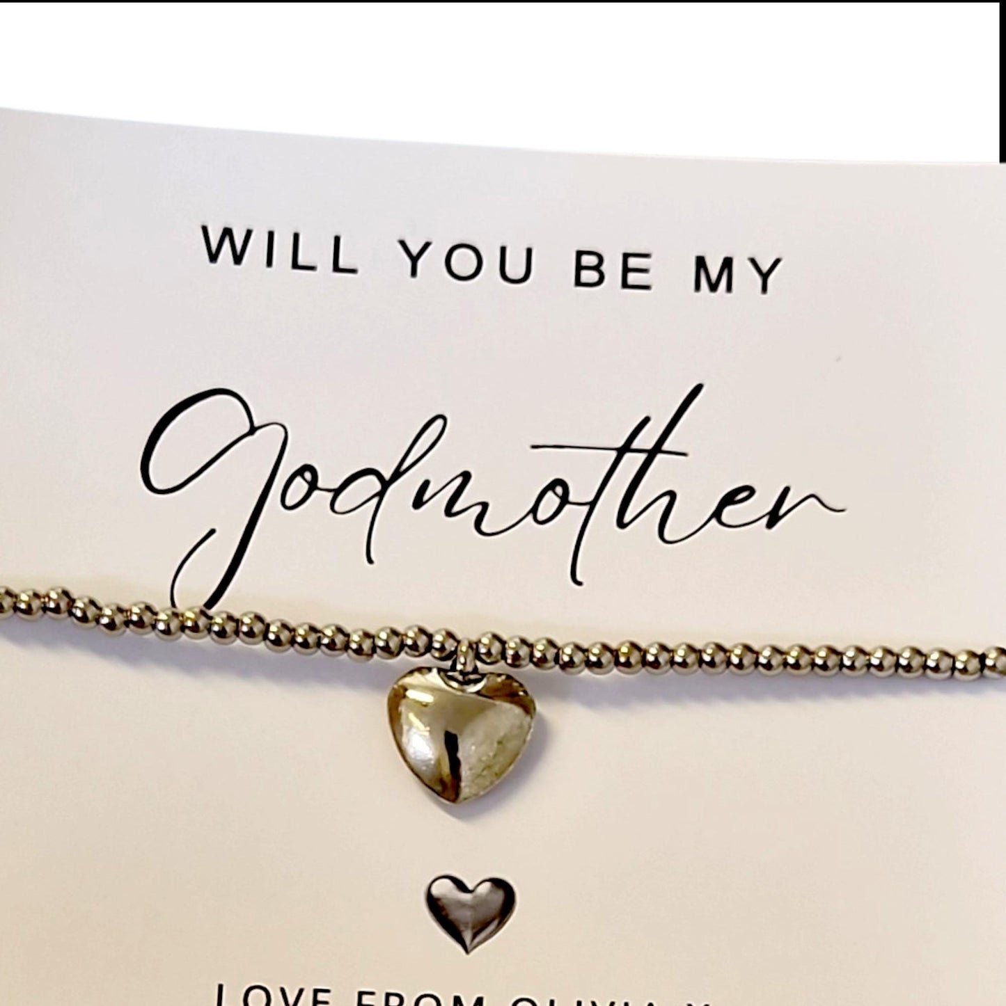Will you be my  - our Godmother, Personalised, Guide mother, Fairy Godmother Bracelet: Charm, Custom Jewellery Gift - Guardian, Guide mother
