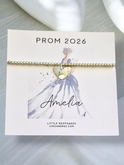 Prom Night Dress Design Personalised  I School Prom 2026 -I Charm  Bracelet I School Leavers I Class of 2026 I School Leavers Gift