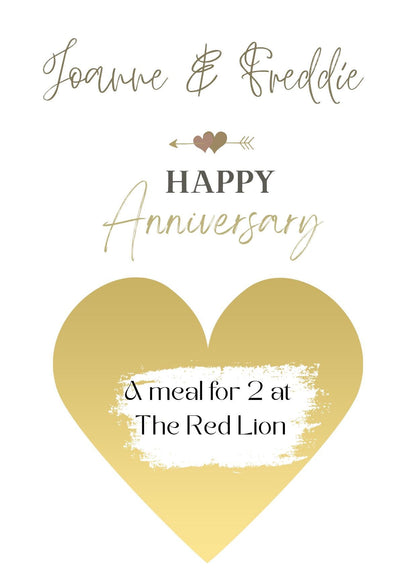 Personalized Anniversary Scratch Off Card: Surprise Reveal Gift