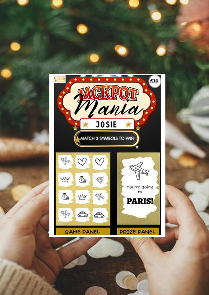 Surprise Reveal - Scratch Card: Holiday, Birthday, Concert Reveal Gift Personalised - Scratch to win