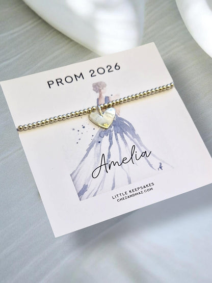 Prom Night Dress Design Personalised  I School Prom 2026 -I Charm  Bracelet I School Leavers I Class of 2026 I School Leavers Gift
