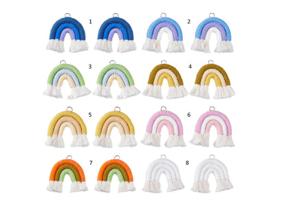 Rainbow Keychain for Teachers Macrame – Appreciation Gift – End of Year Present – Teacher Love Thank You Present - Personalised card