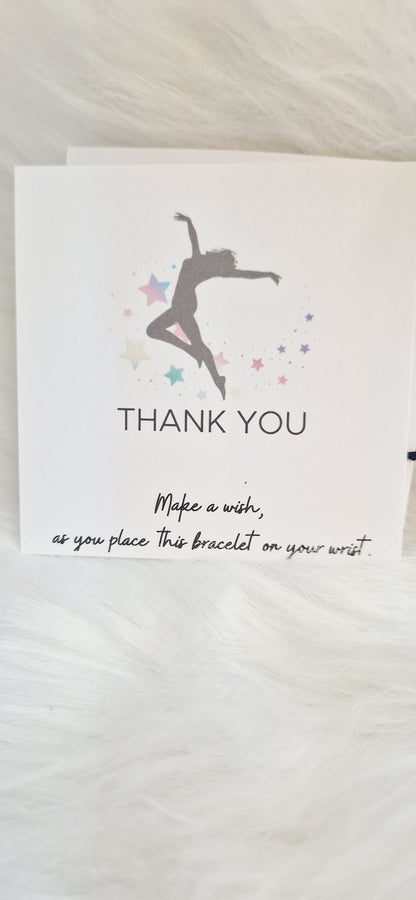 Dance Teacher - Thank you Wish Bracelets - Thank you gift - Birthday - Street  Dance - Friendship Bracelets  I Teachers I  Ballet