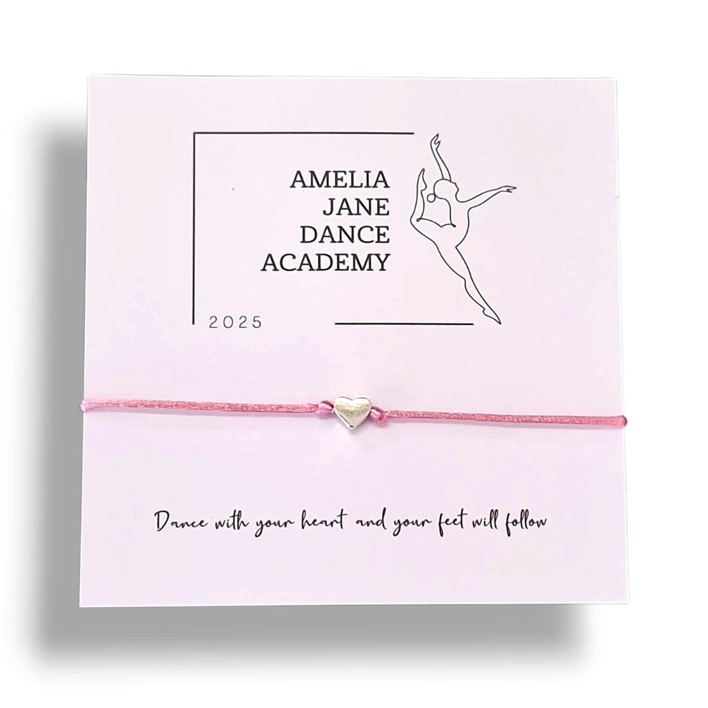 Personalised Dance Class, Dance Academy, Dance Troupe, Wish Bracelet: Friendship Gift