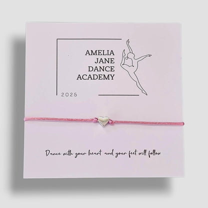 Personalised Dance Class, Dance Academy, Dance Troupe, Wish Bracelet: Friendship Gift