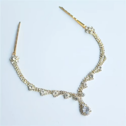 Bling Indian Shiny Pendant Forehead Chain Jewelry Tiara Headpiece Bridal Head Hair Wedding Crystal Headwear Accessories Gift