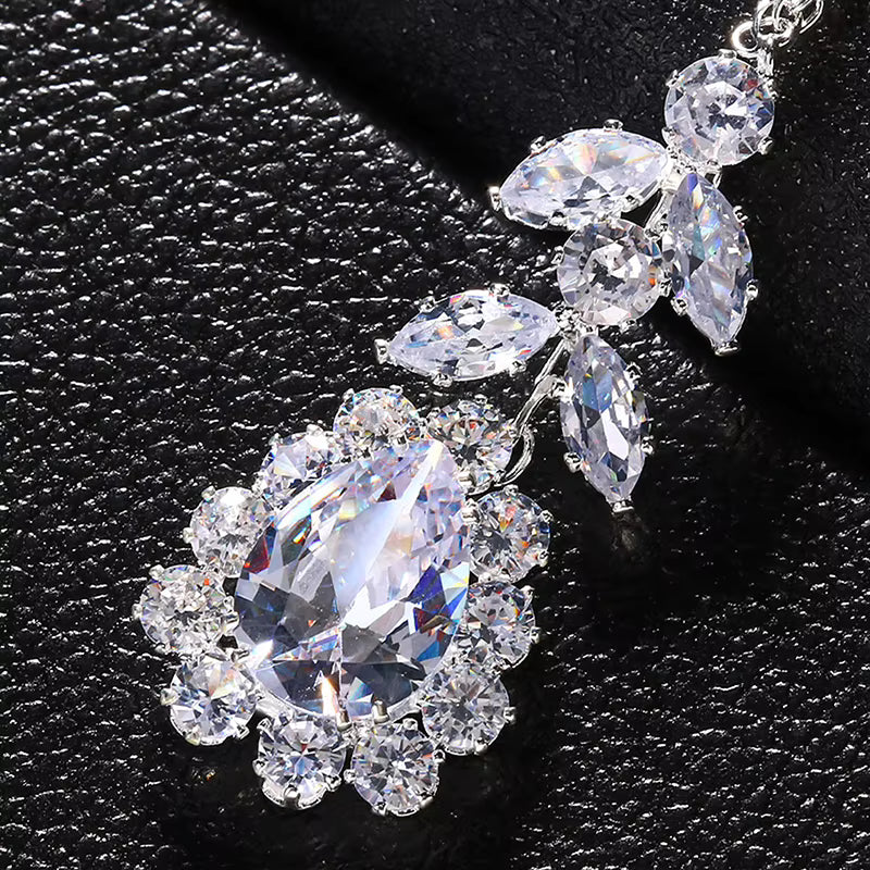 Fashion Indian Bridal Forehead Chain Headwear Wedding Accessories Elegant Headband Leaf Zircon Hair Chain Jewelry For Women