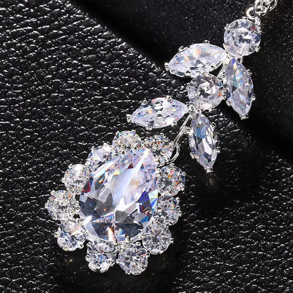 Fashion Indian Bridal Forehead Chain Headwear Wedding Accessories Elegant Headband Leaf Zircon Hair Chain Jewelry For Women