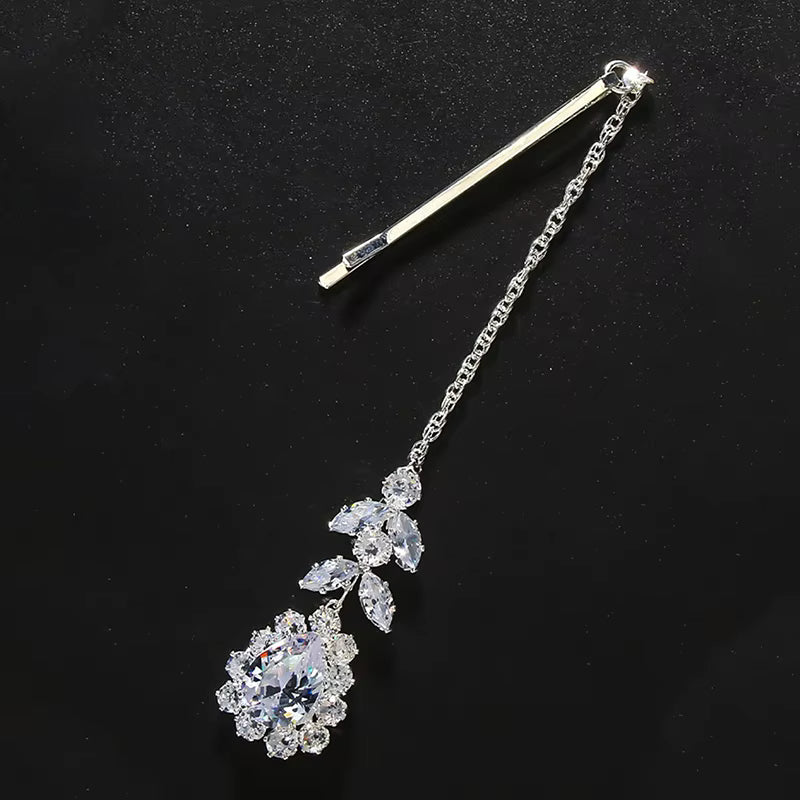 Fashion Indian Bridal Forehead Chain Headwear Wedding Accessories Elegant Headband Leaf Zircon Hair Chain Jewelry For Women