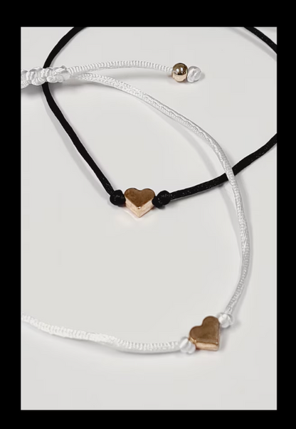 Cute Hearts - Personalised Baby Shower Wish Bracelet, Mummy to Be, Charm String Bracelet, Personalised Gift - ca34