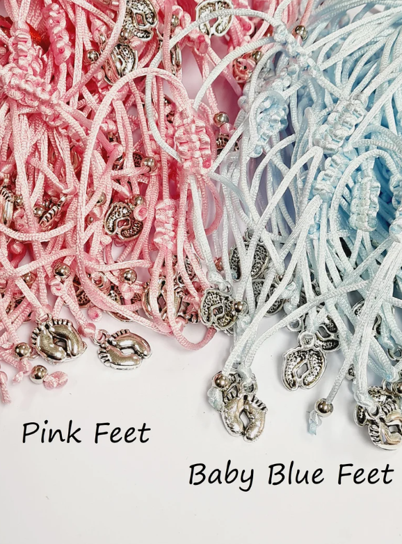 Cute Baby Zebra - Personalised Baby Shower Wish Bracelet, Mummy to Be, Charm String Bracelet, Personalised Gift - ca34