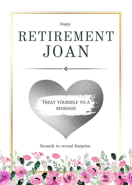 Personalised Retirement Scratch Off Card: Surprise Reveal Gift