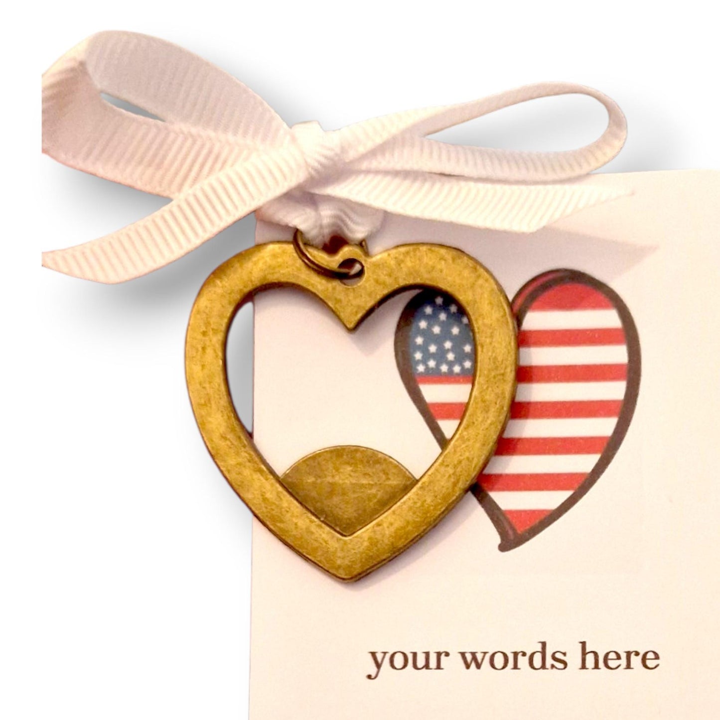 American Flag Heart Keyring Bottle Opener, USA Wedding Favour, Patriotic Party Favour, Heart Keychain Gift for Guests