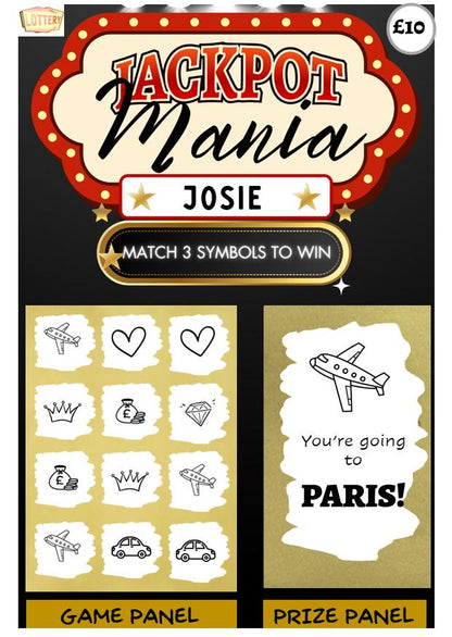 Surprise Reveal - Scratch Card: Holiday, Birthday, Concert Reveal Gift Personalised - Scratch to win