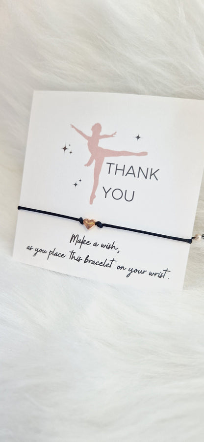 Dance Teacher - Thank you Wish Bracelets - Thank you gift - Birthday - Street  Dance - Friendship Bracelets  I Teachers I  Ballet