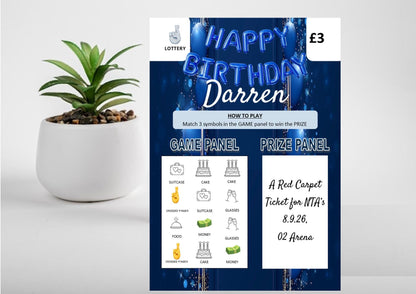 Personalised Happy Birthday Scratch Card | Scratch to Reveal Surprise Message | Unique Birthday Gift Reveal Card | Fun Keepsake