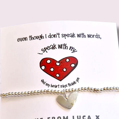 Teacher Thank You Bracelet: Silver Plated Autism Awareness Jewelry