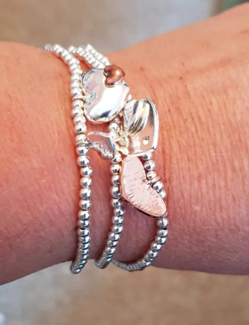 A Little Luck - Shamrock - Silver plated charm bracelet & Shamrock charm - New Job Gift - Good luck SH6