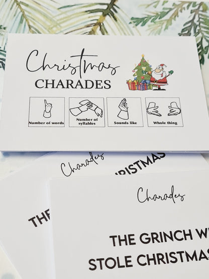 Charades Christmas games, Christmas Stocking Filler, Family Christmas, Christmas Eve Gift, Christmas Table Present