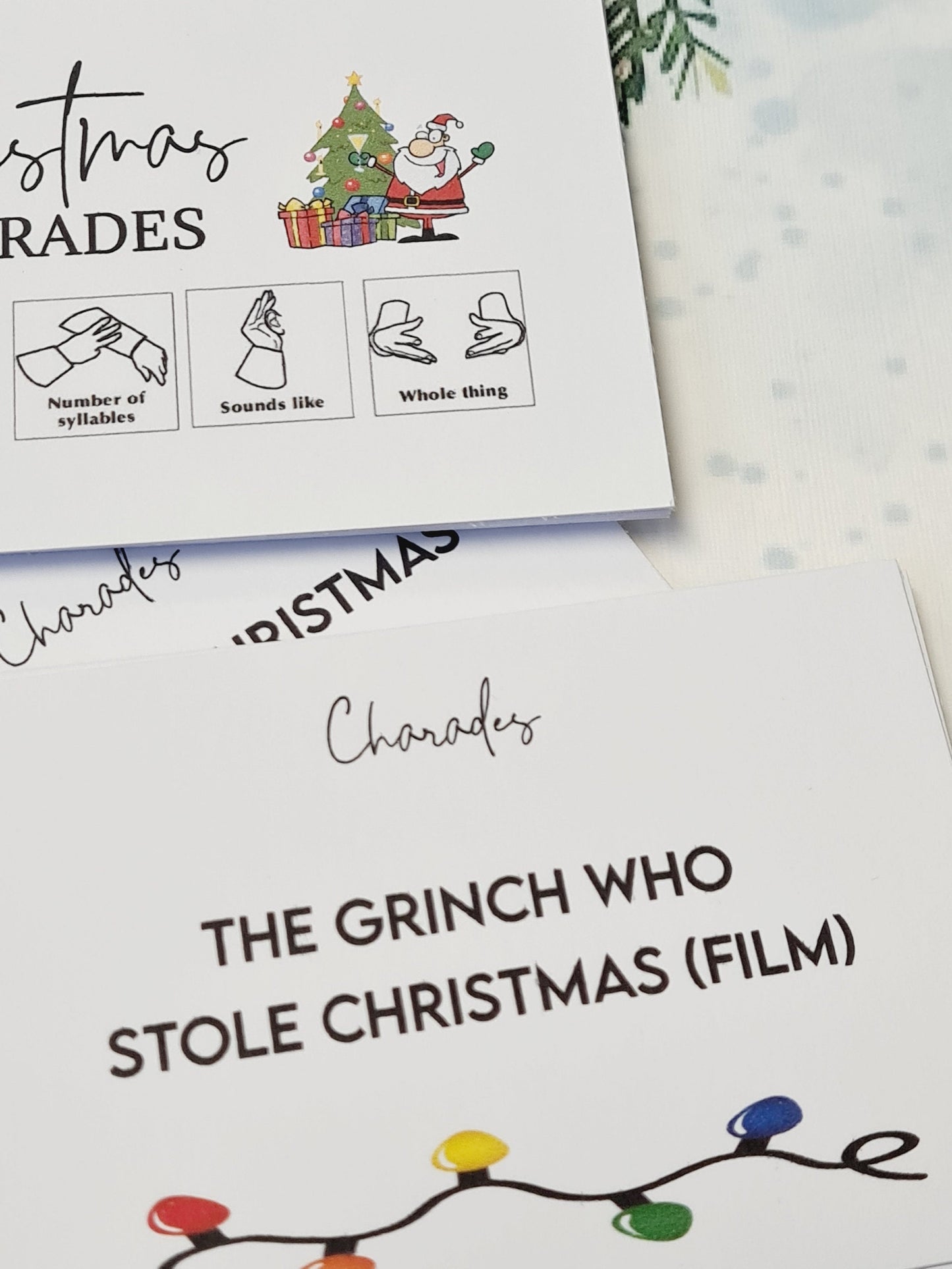 Charades Christmas games, Christmas Stocking Filler, Family Christmas, Christmas Eve Gift, Christmas Table Present