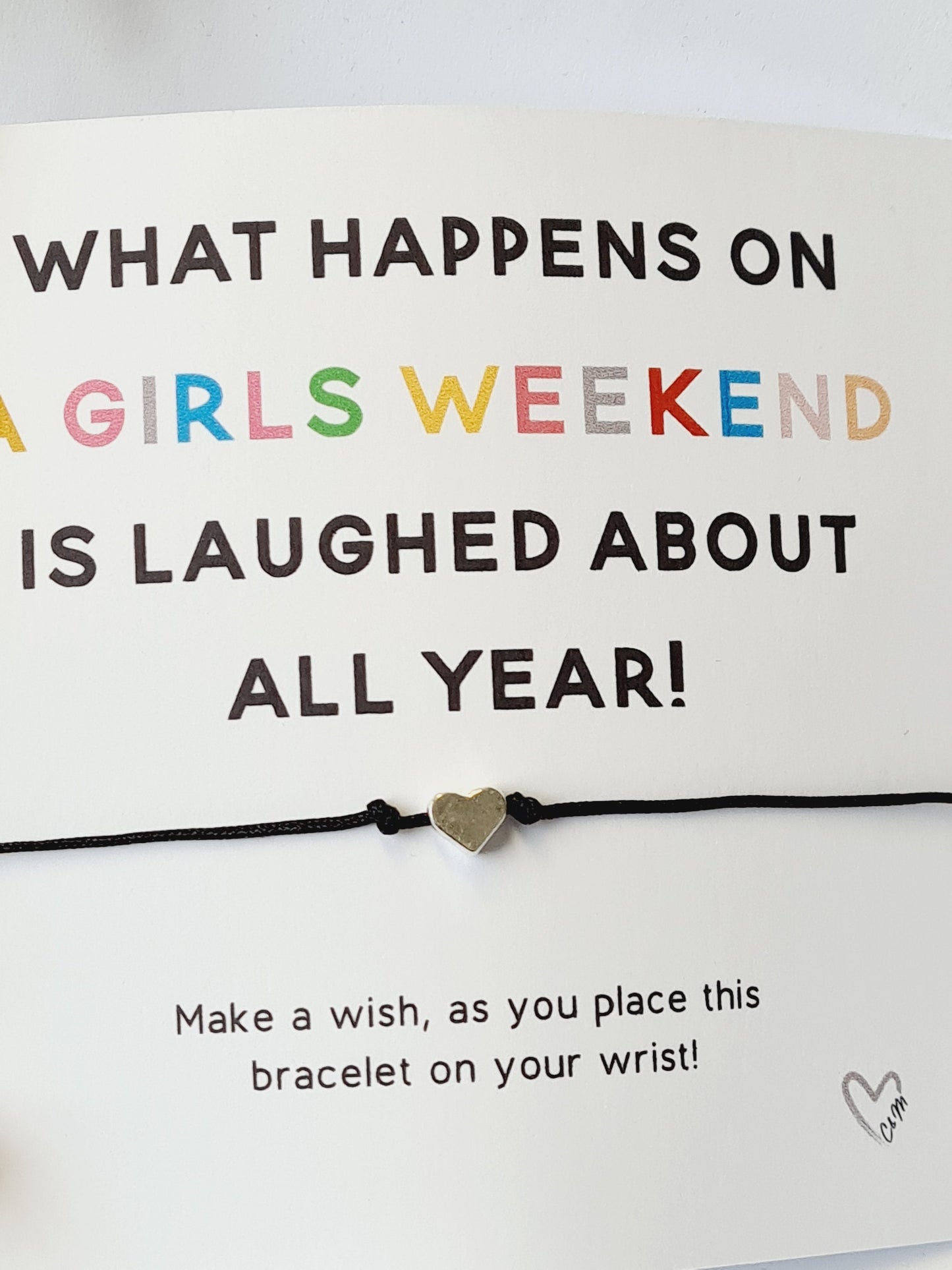 Girls Getaway, Trip, Weekend, Holiday, Keepsake, Wish Bracelet; Girls Weekend Gift - GW33