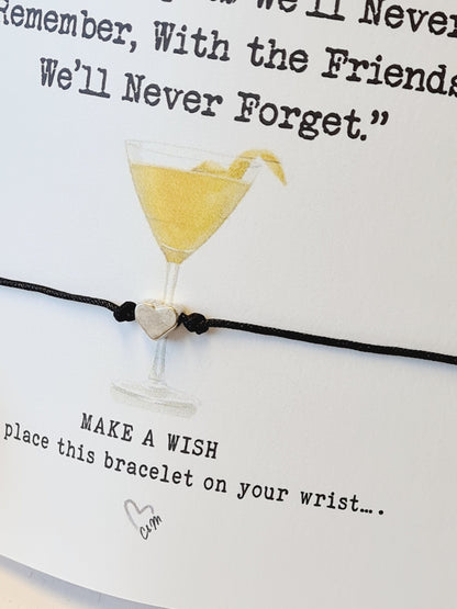 Girls Trip Wish Bracelet: 'To the Nights We'll Never Remember' - Girls weekend, Girls holiday