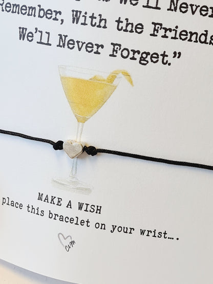 Girls Trip Wish Bracelet: 'To the Nights We'll Never Remember' - Girls weekend, Girls holiday