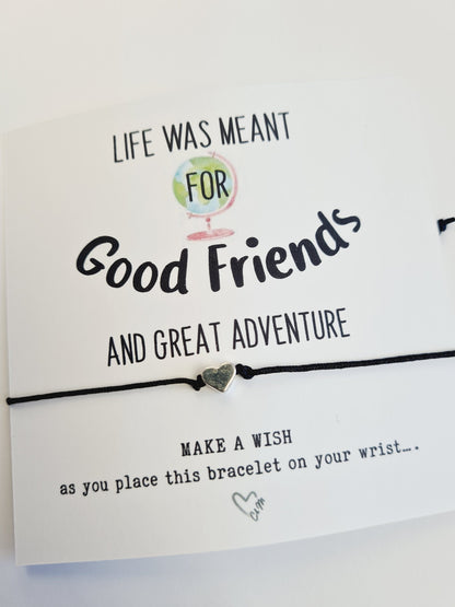 Girls Trip; Girls Weekend; Girls Getaway Gift; Keepsake Wish Bracelet; Girls Road Trip, Wish Bracelet; Girls Weekend Gift - GA34
