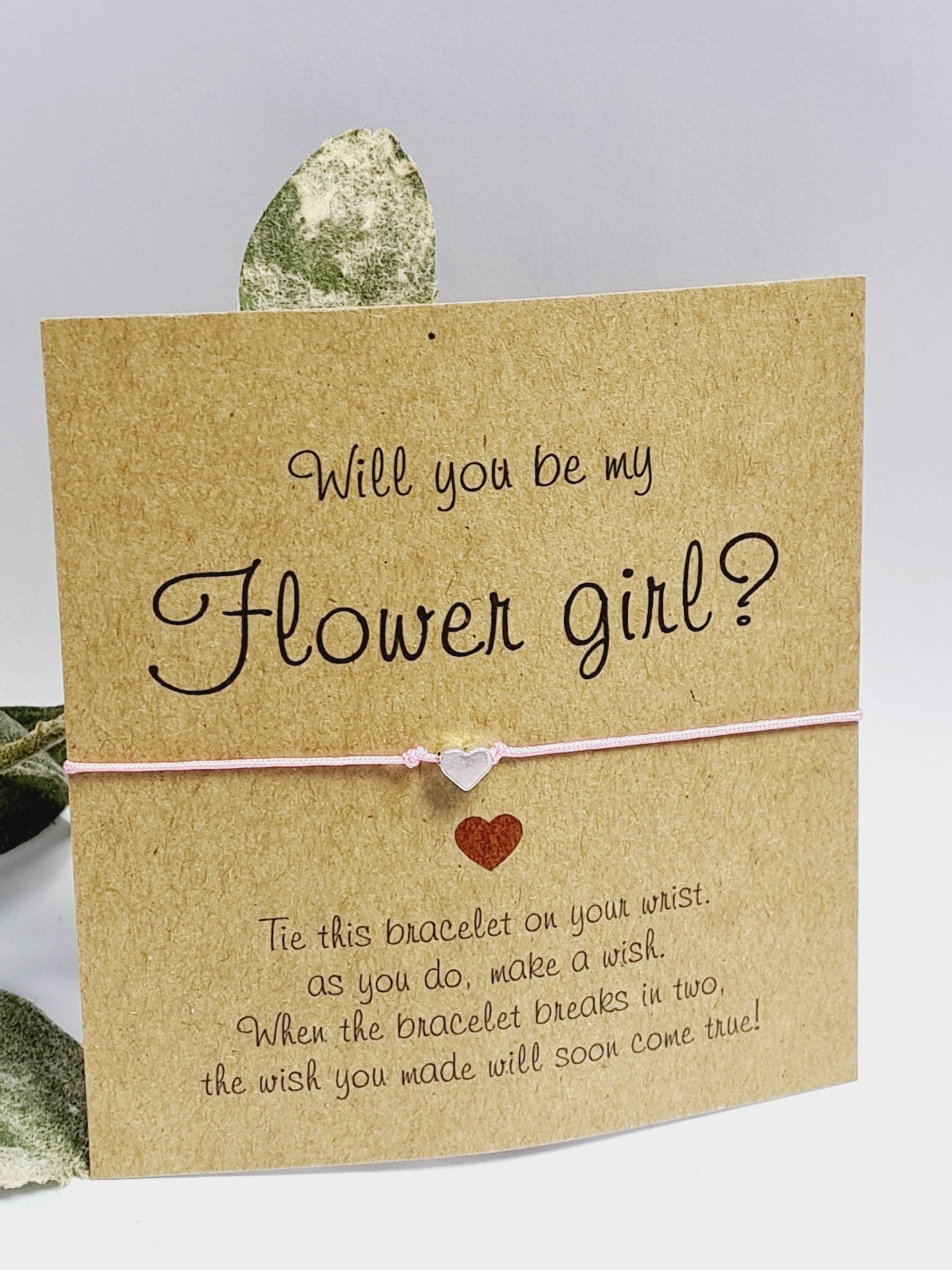 Bridesmaid - Maid of Honour - Flower Girl request - proposal | Bridesmaid bracelet | Bridesmaid favour | Eco Brown - WU7
