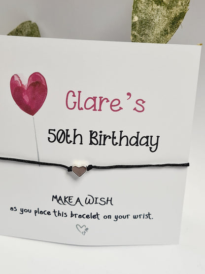 Personalised Birthday Wish Bracelet: Party Favour Goodie Bag