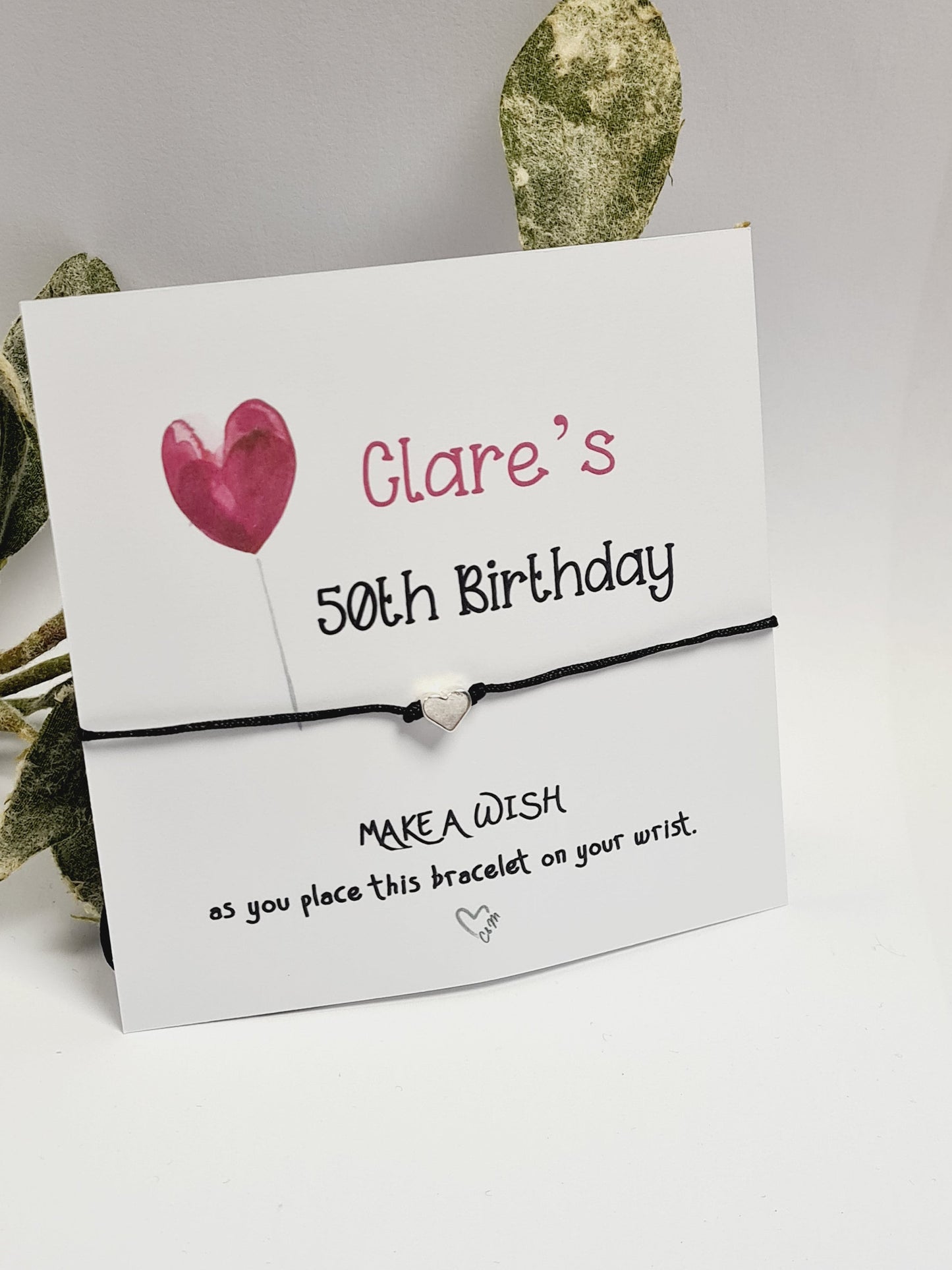 Personalised Birthday Wish Bracelet: Party Favour Goodie Bag