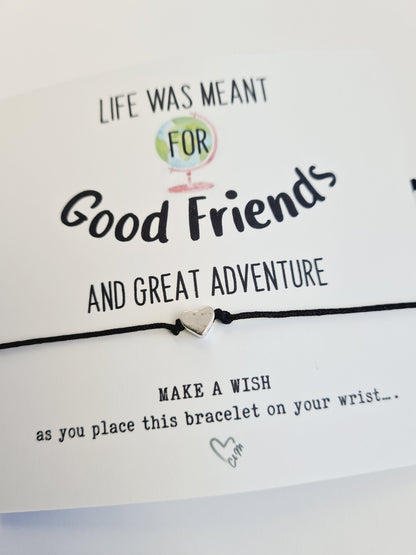 Girls Trip; Girls Weekend; Girls Getaway Gift; Keepsake Wish Bracelet; Girls Road Trip, Wish Bracelet; Girls Weekend Gift - GA34