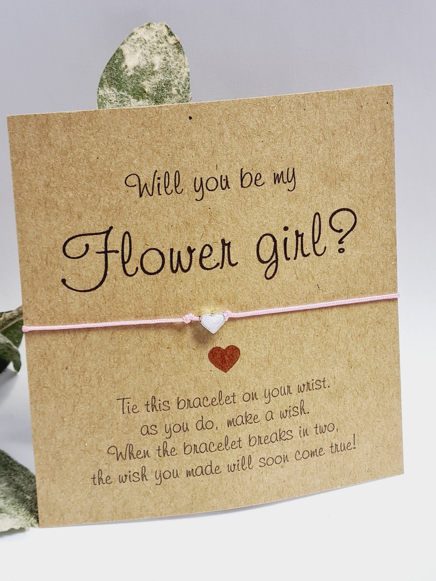 Bridesmaid - Maid of Honour - Flower Girl request - proposal | Bridesmaid bracelet | Bridesmaid favour | Eco Brown - WU7