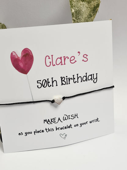 Personalised Birthday Wish Bracelet: Party Favour Goodie Bag