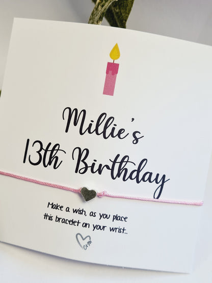 Personalised Birthday Wish Bracelet: Star Charm, Party Favor