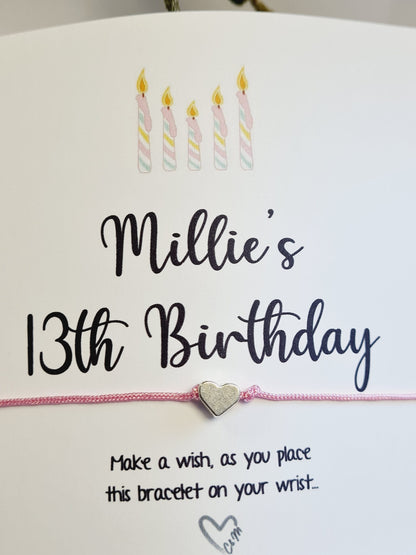 Personalised Birthday Wish Bracelet: Star Charm, Party Favor