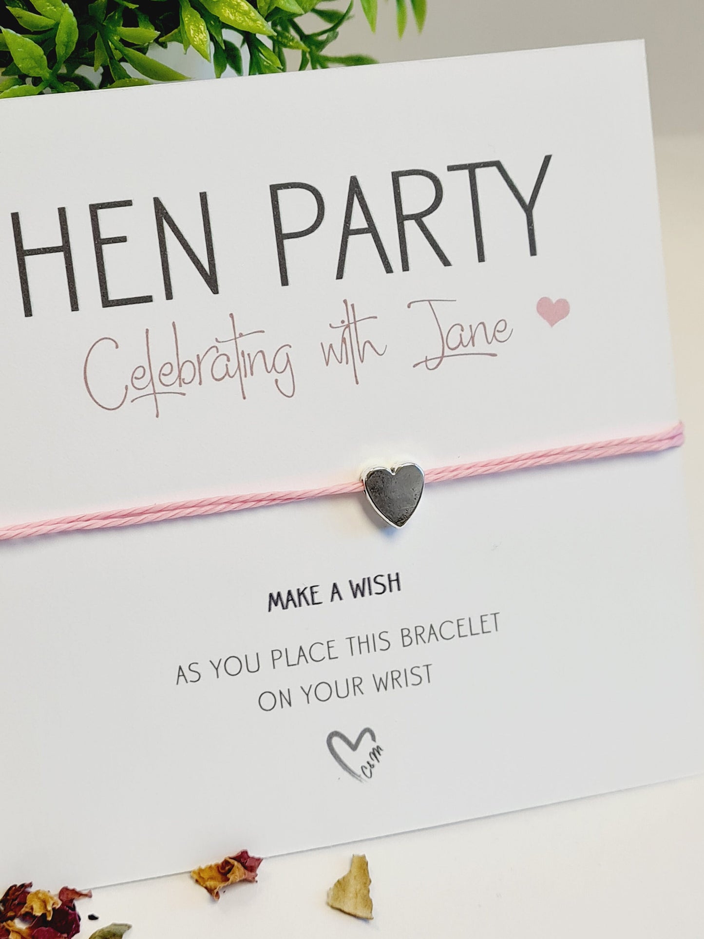 Minimal Personalised Hen Party Wish Bracelets - Goodie Bag Filler - Hen Weekend, Hen Do, Girls Weekend - Party - Fancy - Pretty -CU8