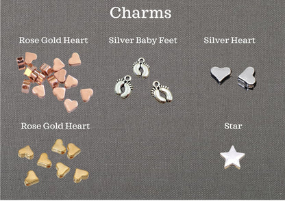 Cute Baby Deer - Personalised Baby Shower Wish Bracelet, Mummy to Be, Charm String Bracelet, Personalised Gift - ca34