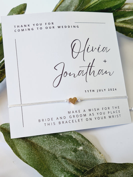 Bulk Wedding Favour Wish String - Personalised  - Wedding day gift - Guest Gift, Thank you gift