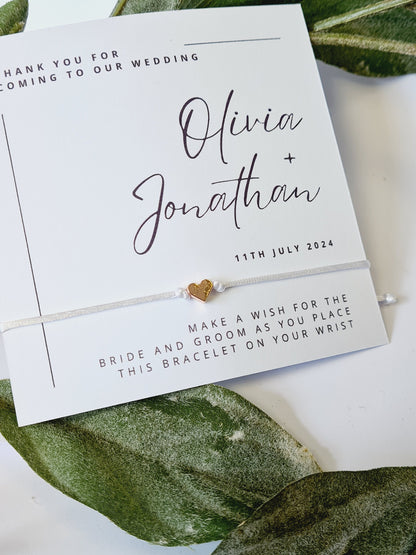 Bulk Wedding Favour Wish String - Personalised  - Wedding day gift - Guest Gift, Thank you gift