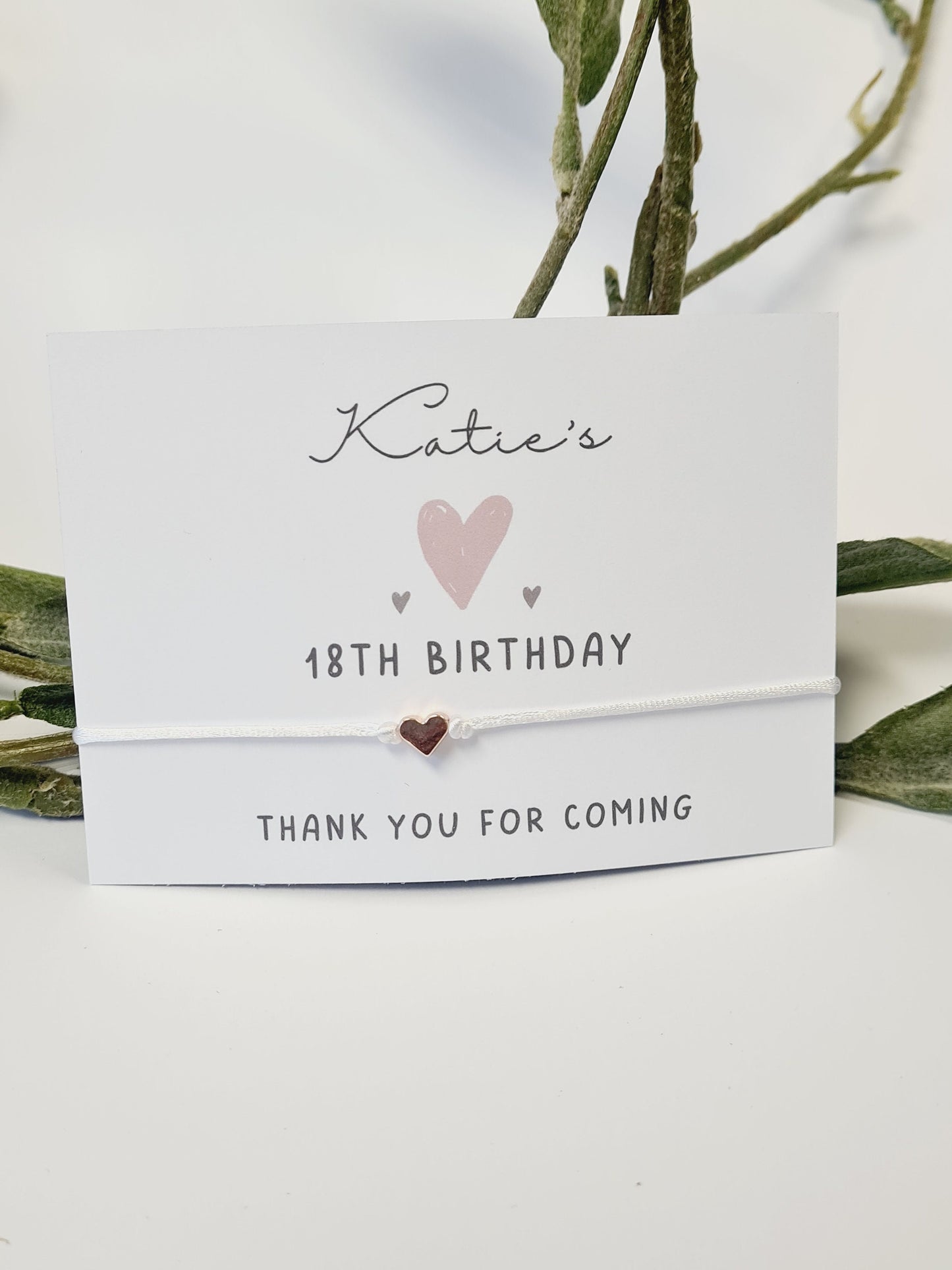 Birthday Wish String Charm Bracelet - Party Goodie Bag Filler - Personalised - Any Age - Birthday Weekend - Girls Weekend -Celebration- CA14