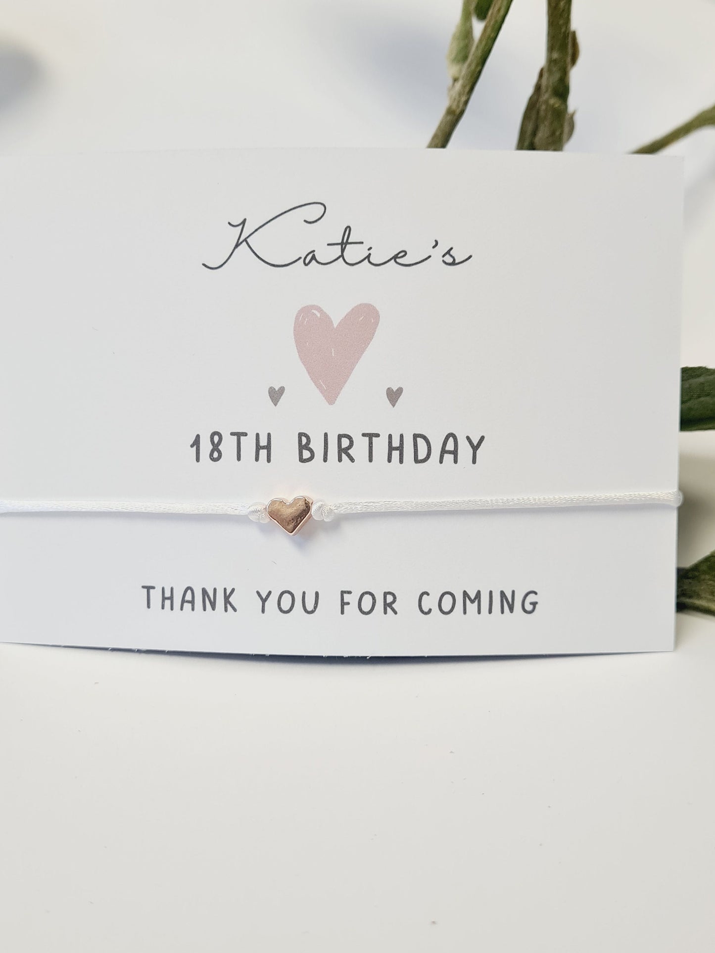 Birthday Wish String Charm Bracelet - Party Goodie Bag Filler - Personalised - Any Age - Birthday Weekend - Girls Weekend -Celebration- CA14