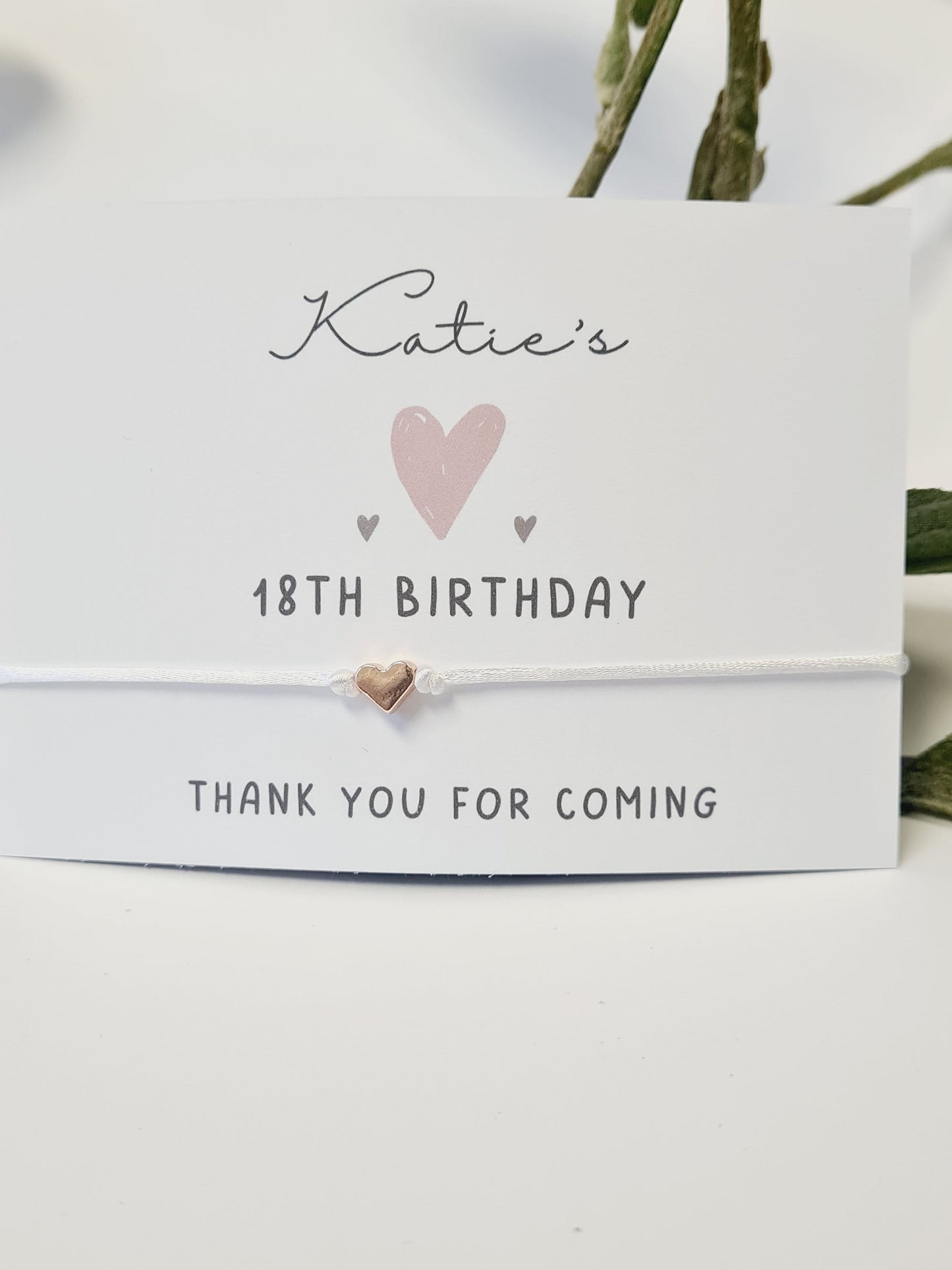 Birthday Wish String Charm Bracelet - Party Goodie Bag Filler - Personalised - Any Age - Birthday Weekend - Girls Weekend -Celebration- CA14