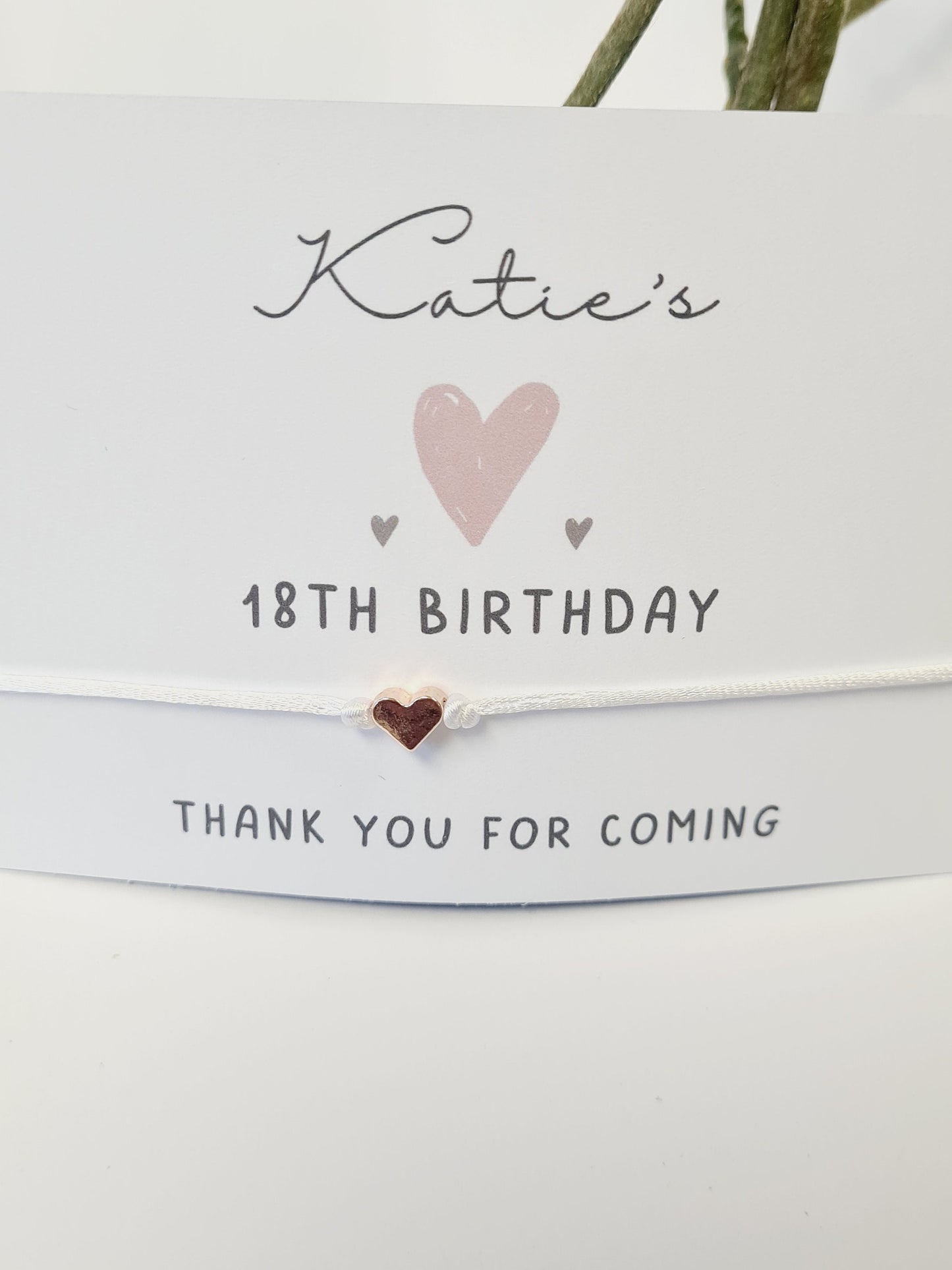 Birthday Wish String Charm Bracelet - Party Goodie Bag Filler - Personalised - Any Age - Birthday Weekend - Girls Weekend -Celebration- CA14
