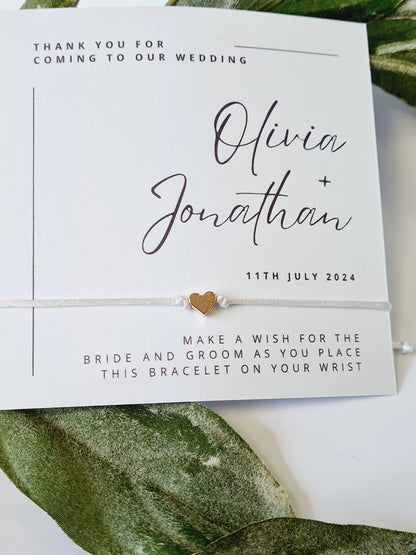 Bulk Wedding Favour Wish String - Personalised  - Wedding day gift - Guest Gift, Thank you gift