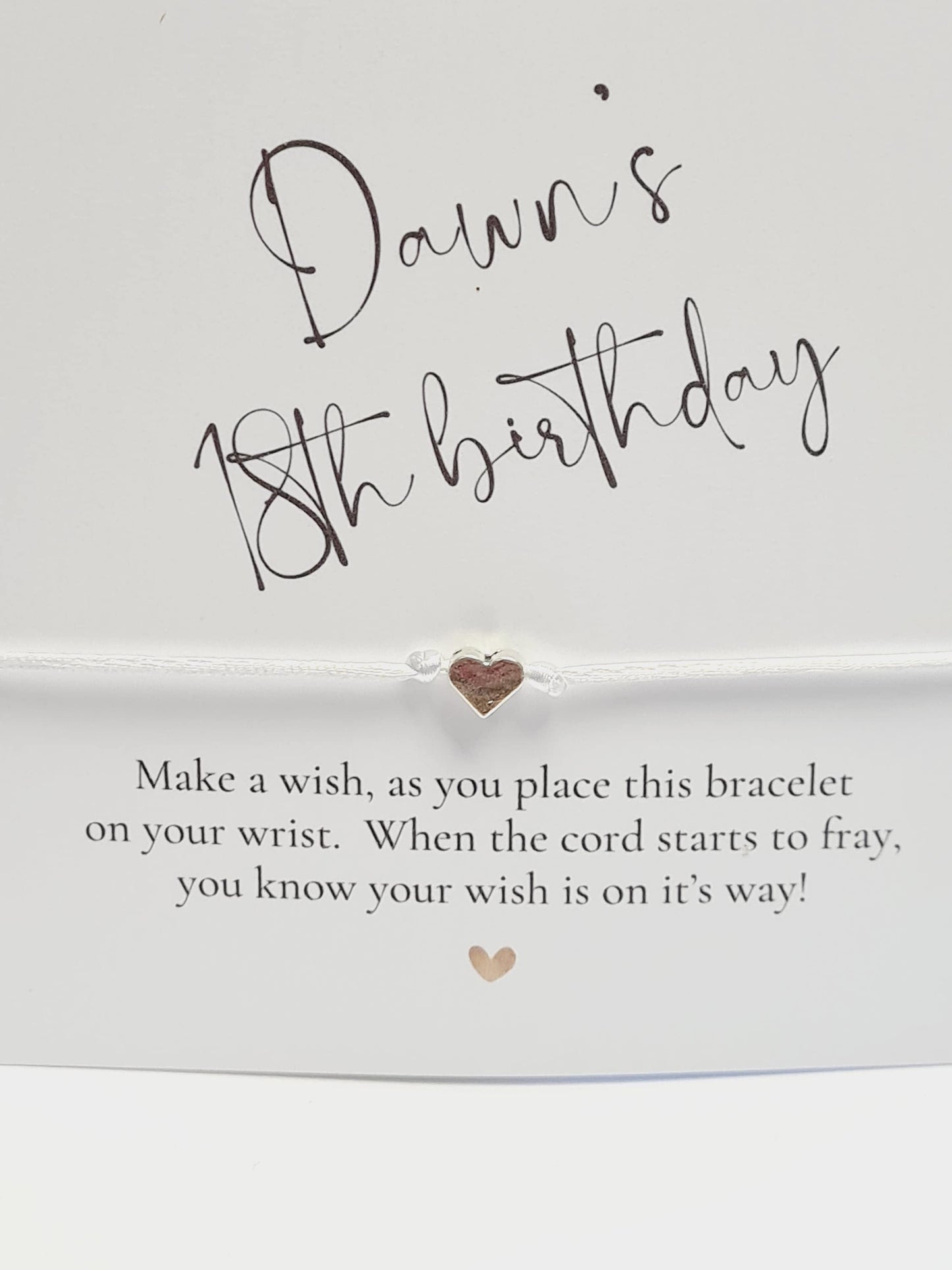 Pack of 10 Birthday Wish charm bracelet - Party-Goodie bag filler - Personalised