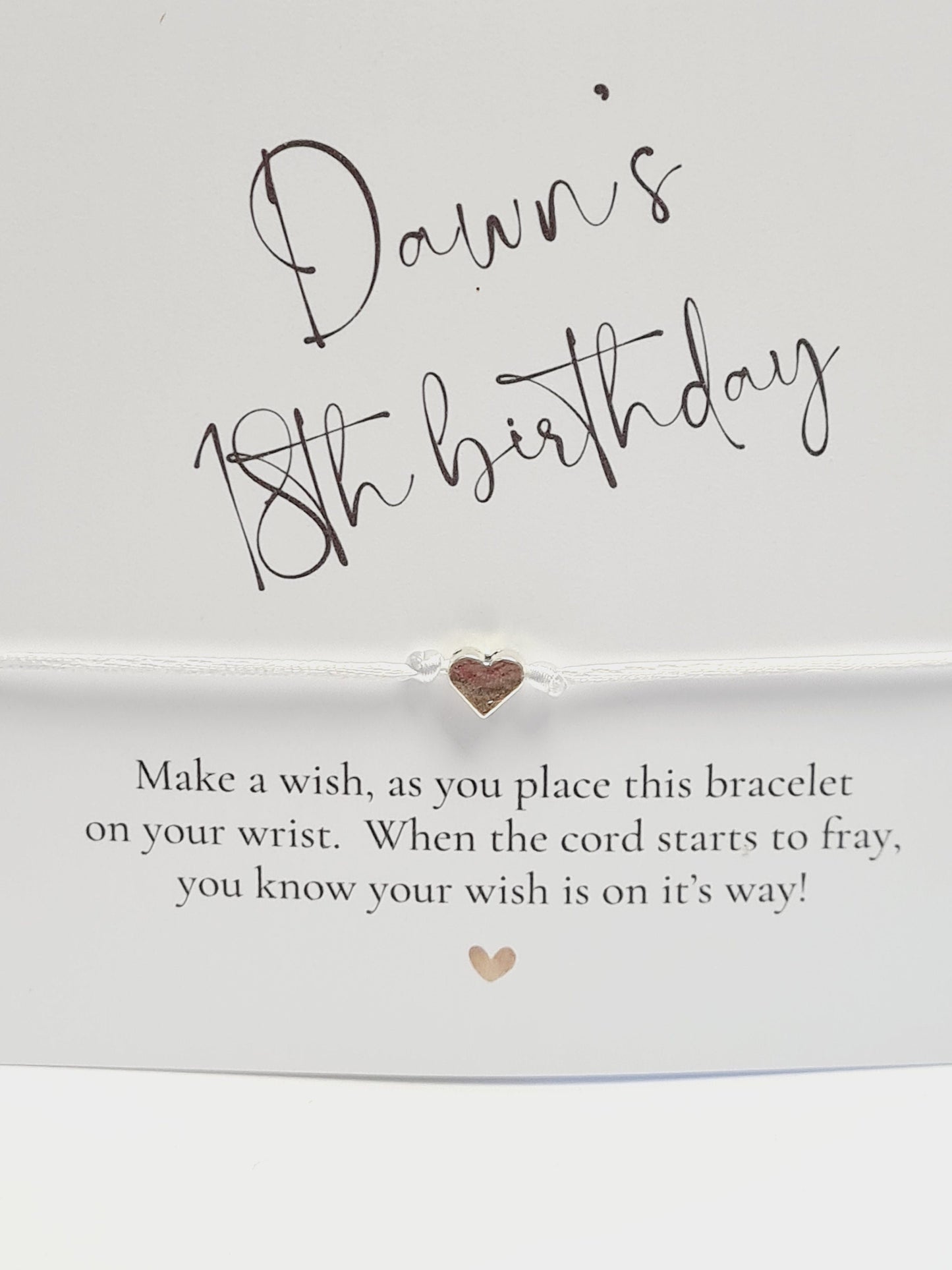 Pack of 10 Birthday Wish charm bracelet - Party-Goodie bag filler - Personalised
