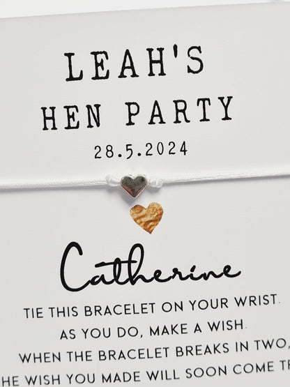 Personalized Hen Party Wish Bracelet: Individual Guest Names