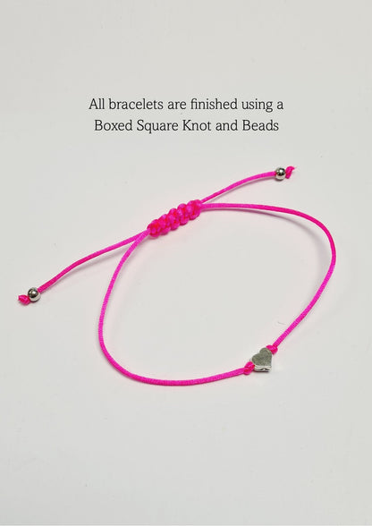 Birthday Party Wish String Rose Gold Heart Wish Bracelet: Personalised