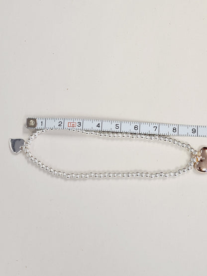 Nail Technician Christmas Heart Charm Bracelet: Silver Plated Gift - Personalised
